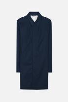 Ami Alexandre Mattiussi Half Lined 2 Button Jacket, Men's, Size: 46, Blue, Cotton/linen/flax