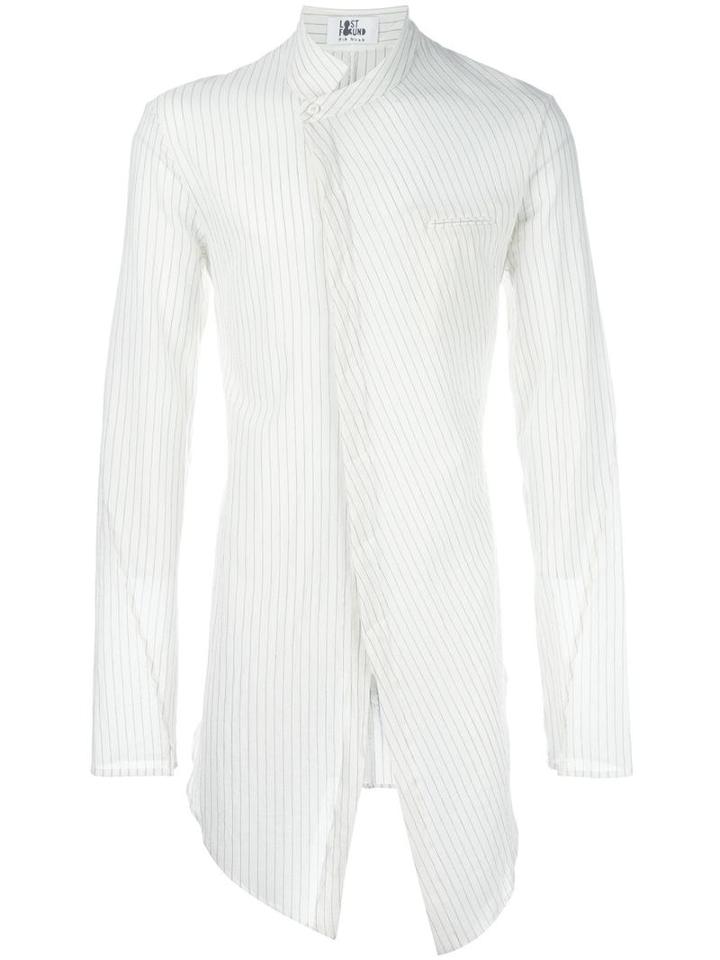 Lost & Found Rooms Striped Shirt, Men's, Size: Large, White, Cotton