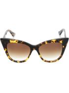Dita Eyewear Cat-eye Sunglasses, Women's, Brown, Glass Fiber