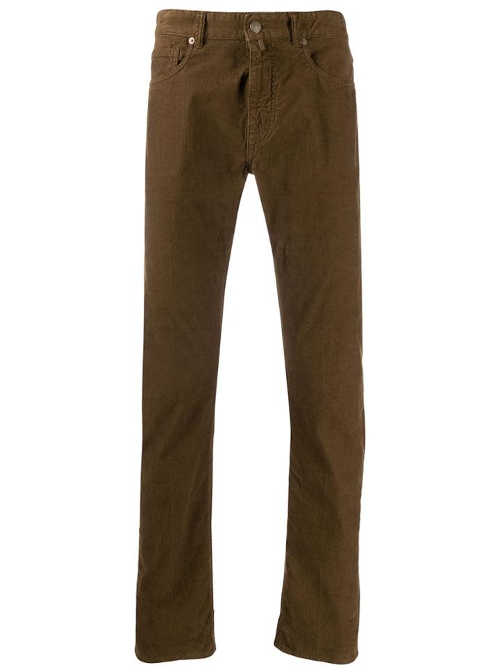 Incotex Sky Corduroy Slim-fit Trousers - Brown