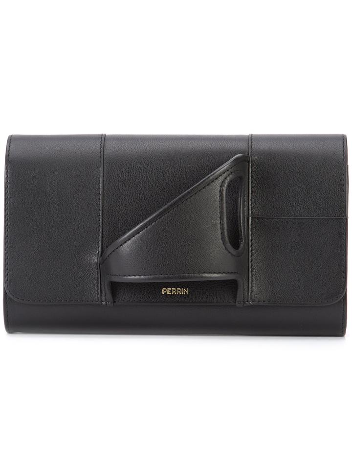 Perrin Paris L'asymetrique Clutch, Women's, Black, Leather