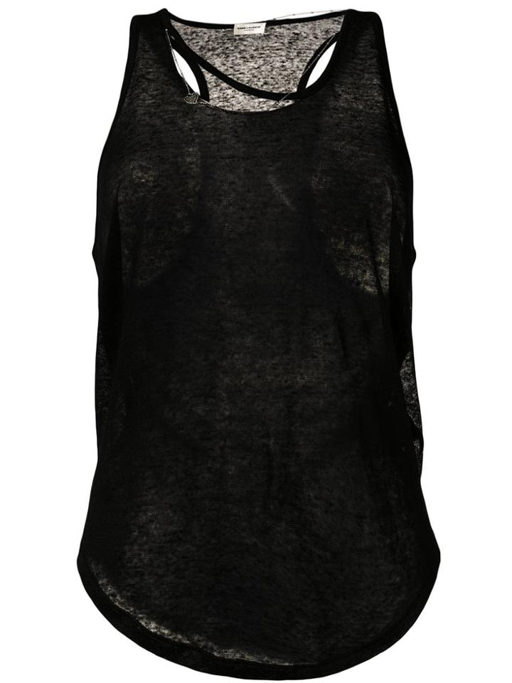 Saint Laurent Slim-fit Tank Top - Black