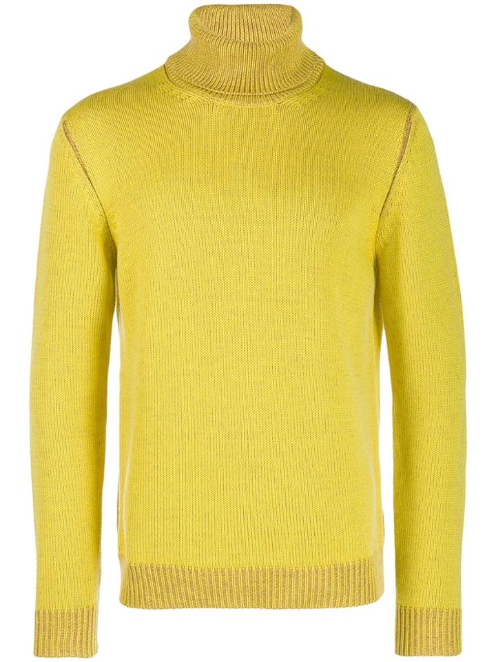 Roberto Collina Slim-fit Turtleneck Jumper - Yellow