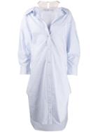 Alexander Wang Cotton Striped Shirt Dress - Blue