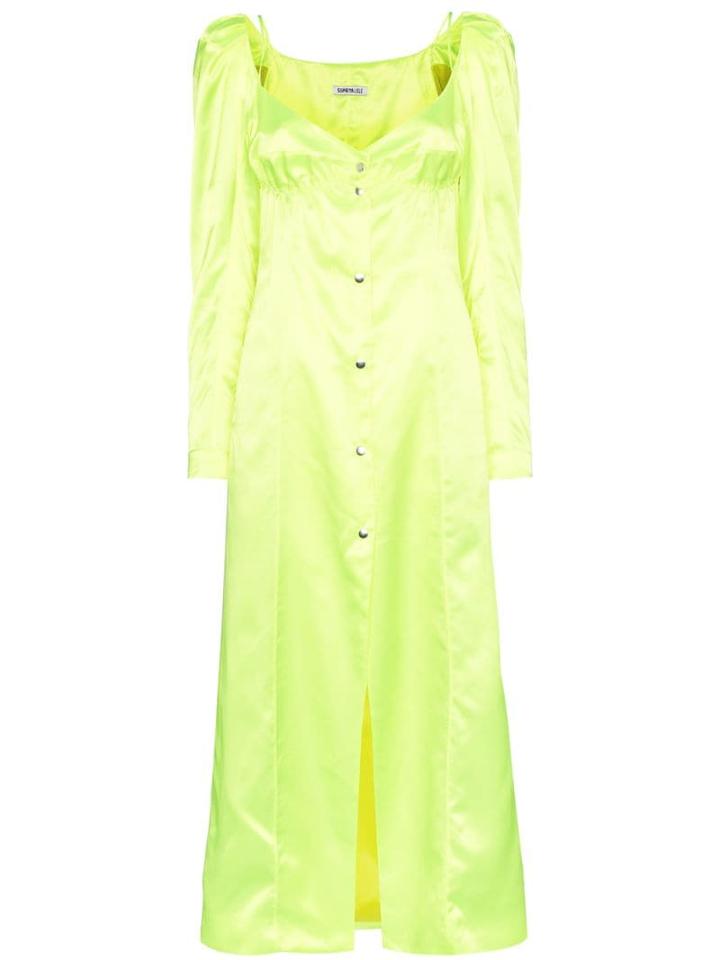 Supriya Lele Satin Midi Dress - Yellow
