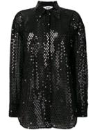 Msgm Classic Sequinned Shirt - Black