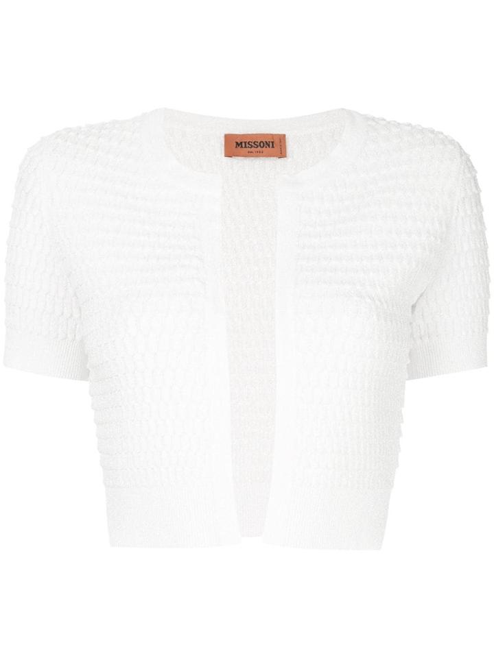 Missoni Cropped Cardigan - White