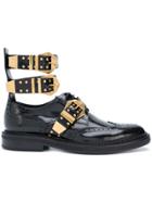 Versace Buckled Derby Shoes - Black