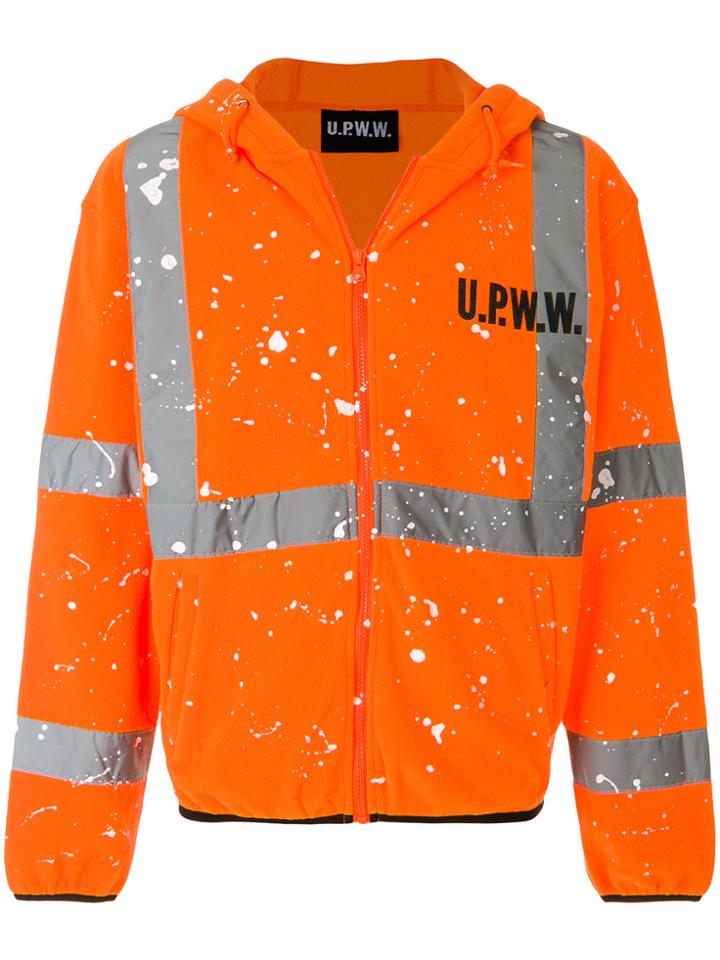 Utility Pro Hi Vis Printed Hoodie - Yellow & Orange