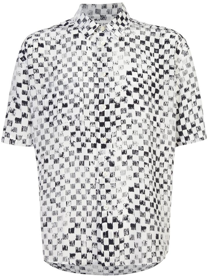 Saint Laurent Check Print Shirt - White
