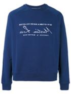 Martine Rose Logo Print Sweatshirt, Adult Unisex, Size: Medium, Blue, Cotton