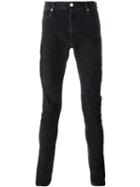 Road To Awe Skinny Fit Embroidered Jeans, Men's, Size: 32, Black, Cotton/polyurethane