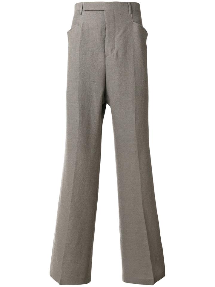 Rick Owens Long Wide-leg Trousers - Grey