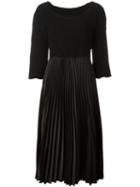 Comme Des Garçons Pre-owned Pleated Midi Dress - Black