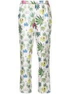 Fleur Du Mal Floral Printed Pyjama Pants - White