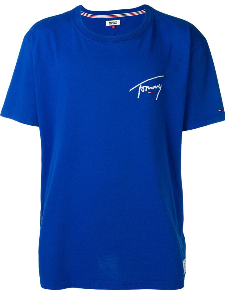 Tommy Jeans Signature Logo T-shirt - Blue