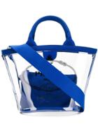 Prada Clear Logo Tote - Blue