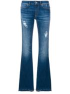 Dondup Distressed Bootcut Jeans - Blue
