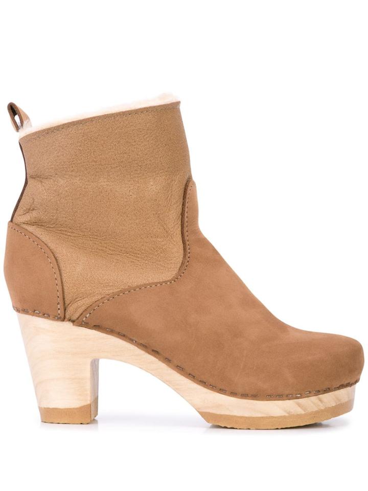No.6 Shearling-lined Ankle Boots - Brown