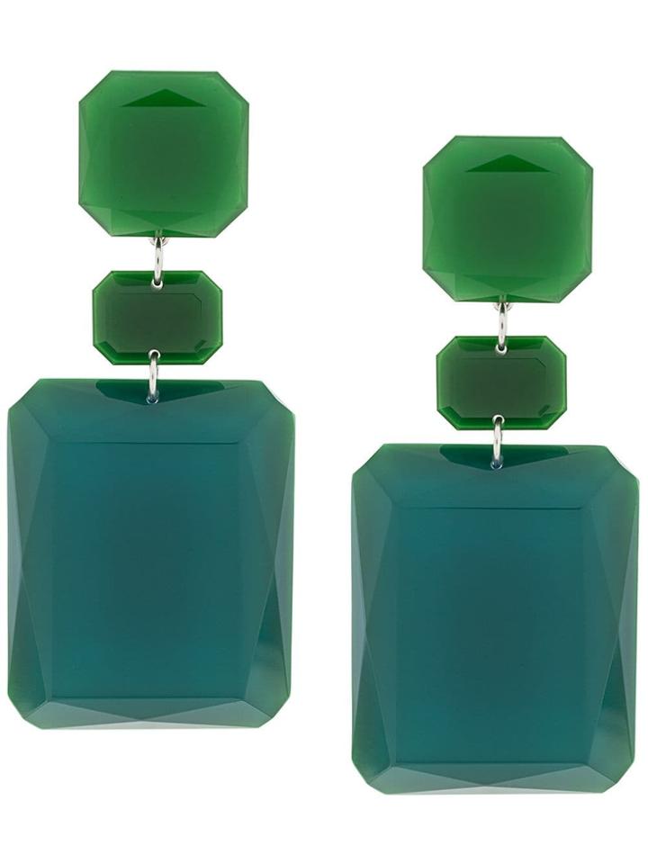 Isabel Marant Square Earrings - Green