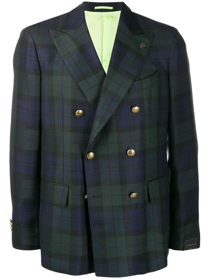 Gabriele Pasini Tartan Suit Jacket - Blue