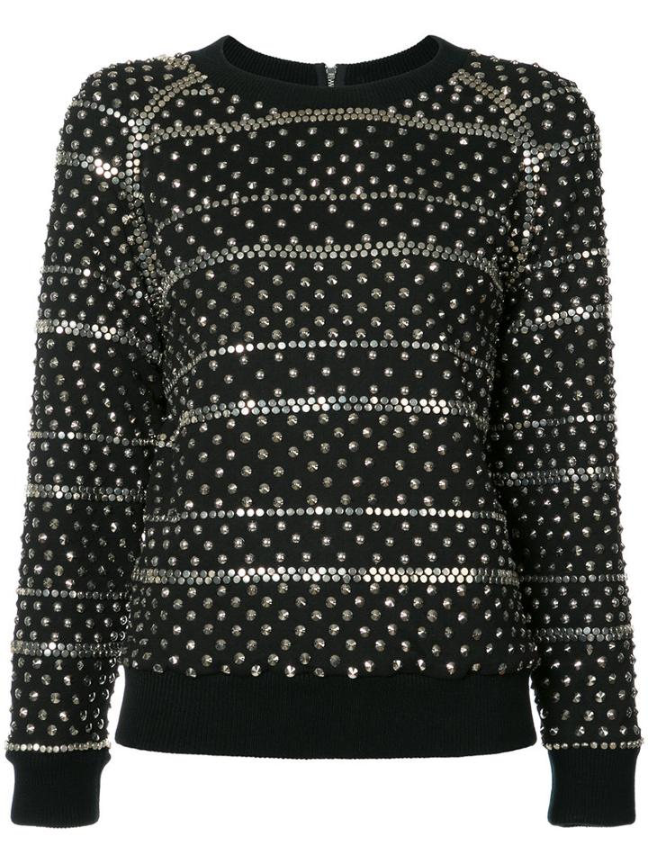 Ashish - Studded Sweatshirt - Women - Cotton/acrylic - S, Black, Cotton/acrylic