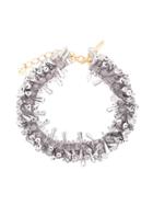 Oscar De La Renta Beaded Collar Necklace - Grey