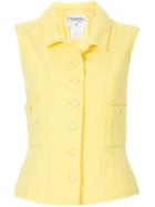 Chanel Vintage Sleeveless Fitted Skirt Suit - Yellow & Orange