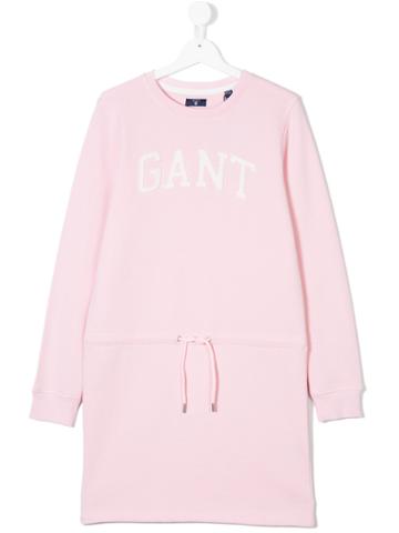 Gant Kids Drawstring Sweater Dress - Pink & Purple