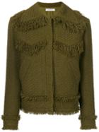 Nina Ricci Tweed Jacket, Women's, Size: 36, Green, Silk/polyamide