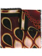 Givenchy Printed Scarf, Women's, Red, Wool