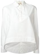 Erika Cavallini Front Placket Shirt, Women's, Size: 42, White, Cotton