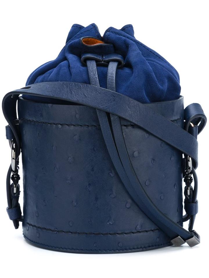 Desa 1972 Bucket Shoulder Bag, Women's, Blue, Calf Leather
