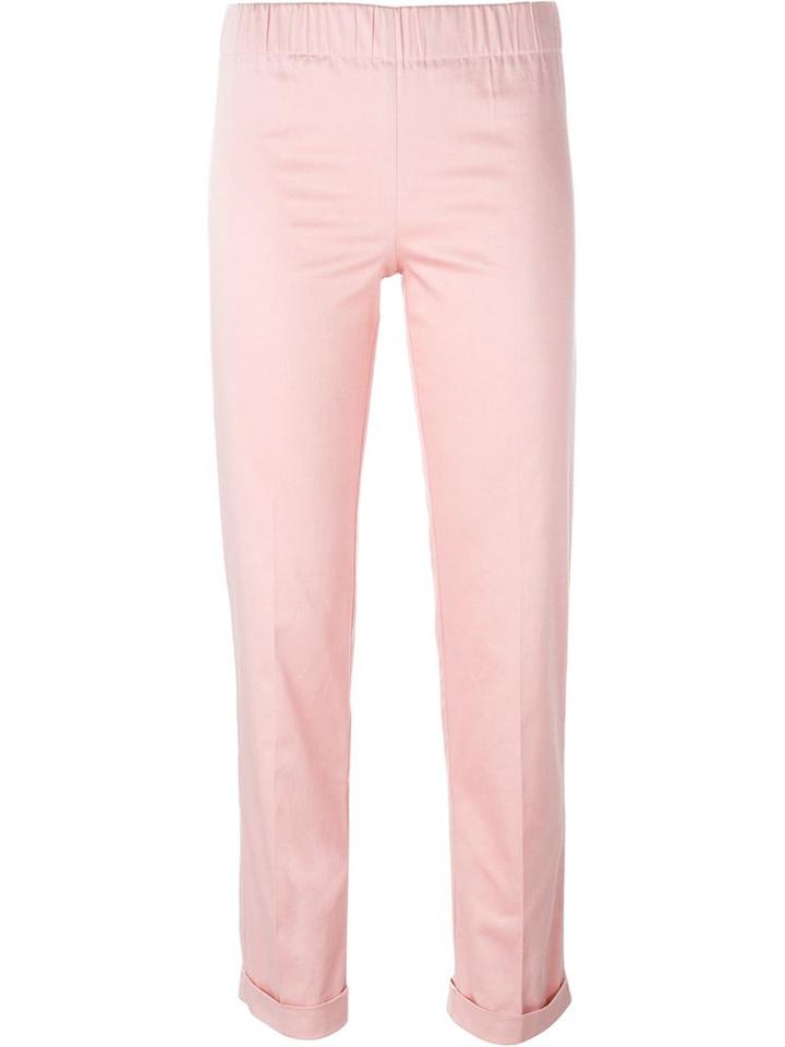 P.a.r.o.s.h. Cuffed Trousers, Women's, Size: Large, Pink/purple, Cotton/spandex/elastane