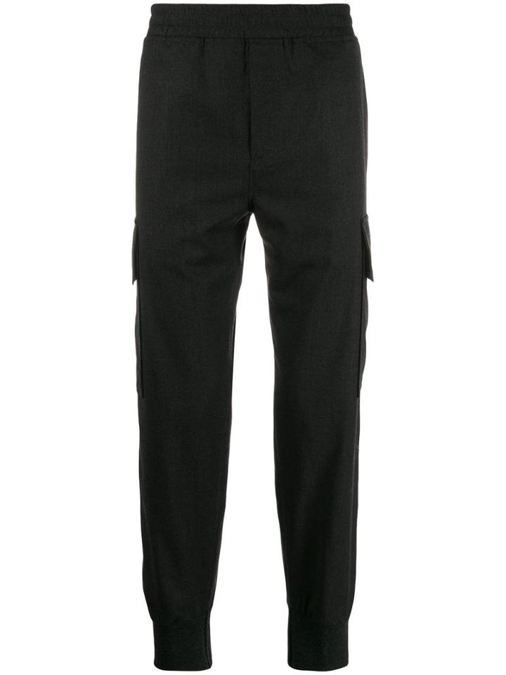 Neil Barrett Elasticated Tapered Trousers - Grey