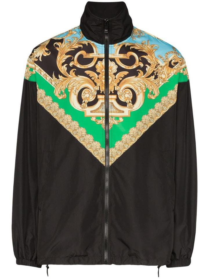 Versace Barocco Print Track Jacket - Black