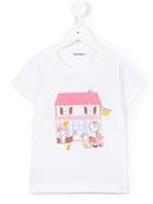 Familiar - House Print T-shirt - Kids - Cotton - 2 Yrs, White