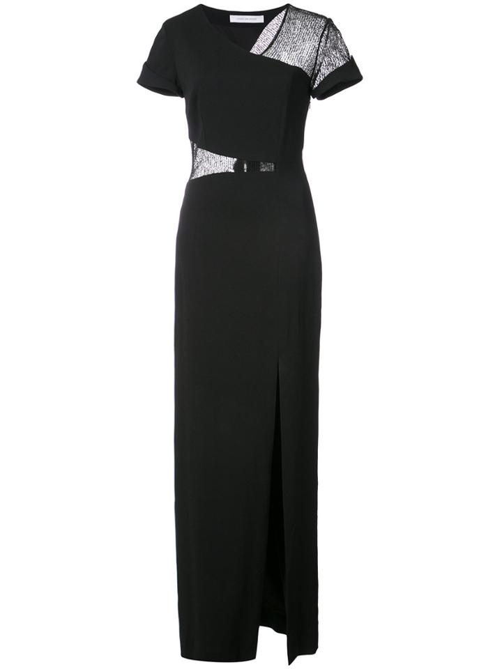 Kimora Lee Simmons Lace Wrap Around Gown - Black