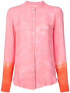 Raquel Allegra Band Collar Henley Shirt - Pink