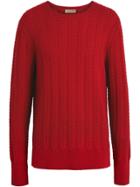 Burberry Cashmere Cable Knit Jumper - Red