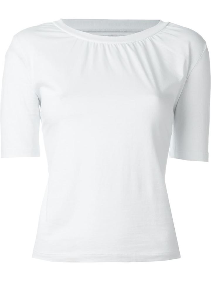 Mm6 Maison Margiela Gathered Neck Open Back T-shirt