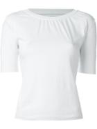 Mm6 Maison Margiela Gathered Neck Open Back T-shirt