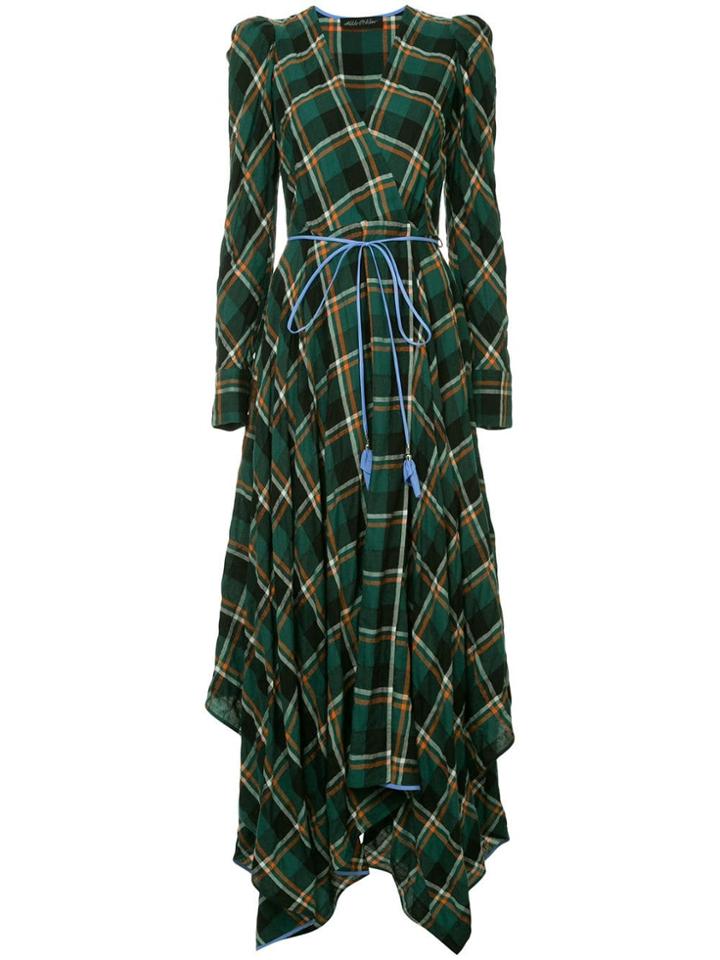 Anna October Checked Napkin Dress - Green