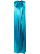 Gianluca Capannolo Sleeveless Flared Maxi Dress - Blue
