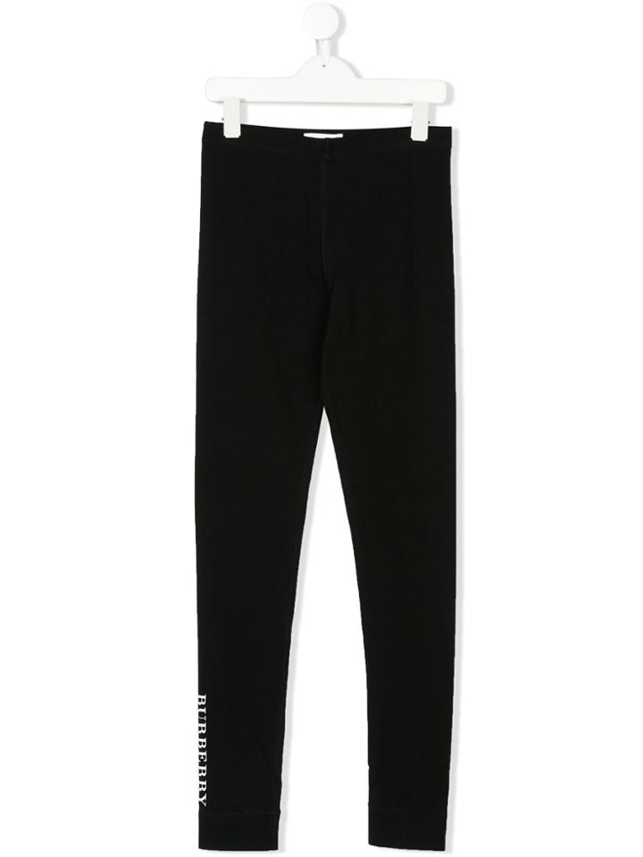 Burberry Kids Branded Leggings - Black