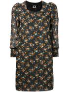 Junya Watanabe Comme Des Garçons Cropped Sleeve Floral Shift Dress -