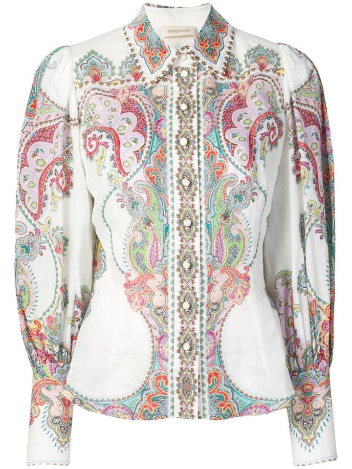 Zimmermann Lennon Paisley Shirt - White