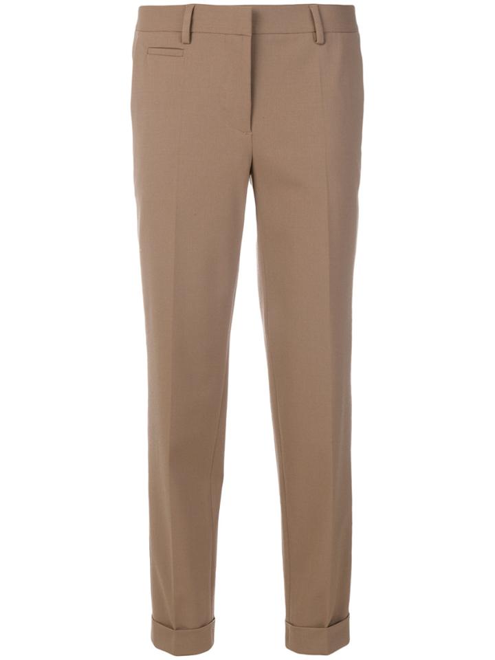 Brag-wette Cropped Trousers - Brown