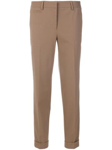 Brag-wette Cropped Trousers - Brown