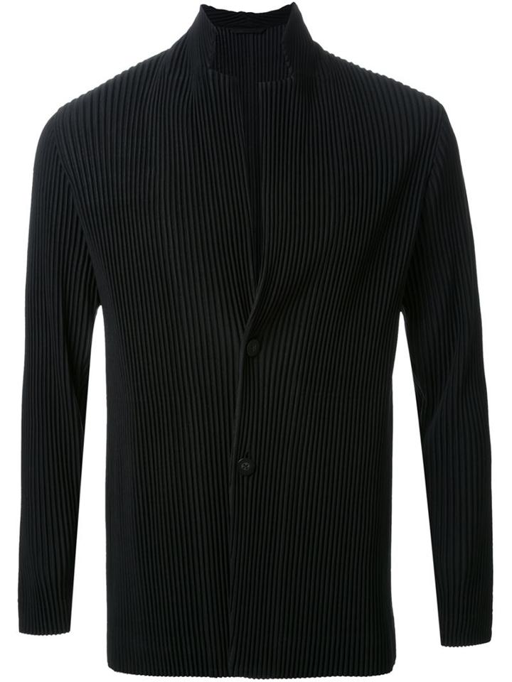 Homme Plissé Issey Miyake Pleated Single Breasted Jacket